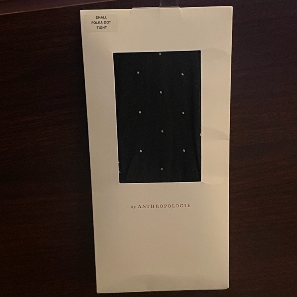 Anthropologie Black polka dots Tights Size Small